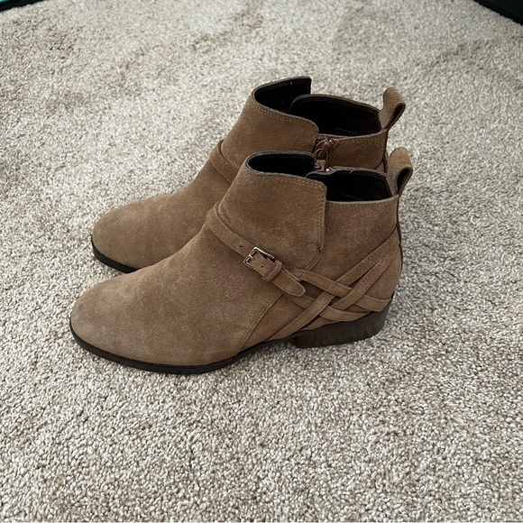 Cole Haan Tan Suede Ankle Booties - Picture 3 of 6